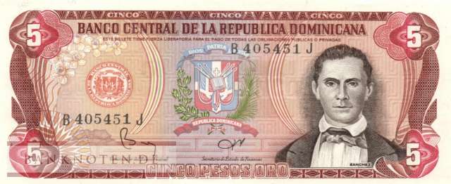 Dominican Republic - 5  Pesos Oro (#118c-84_UNC)