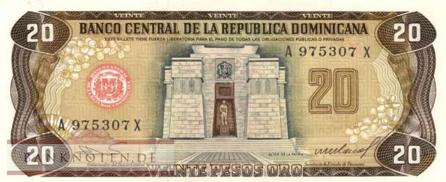 Dominikanische Republik - 20  Pesos Oro (#120c-85_UNC)