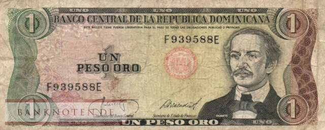 Dominikanische Republik - 1  Peso Oro (#126b-U1_F)