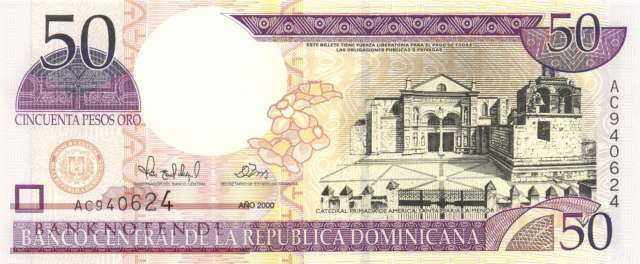 Dominican Republic - 50  Pesos Oro (#161a_UNC)