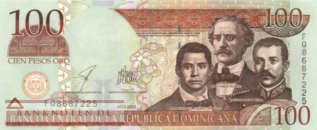 Dominikanische Republik - 100  Pesos Oro (#171c_UNC)