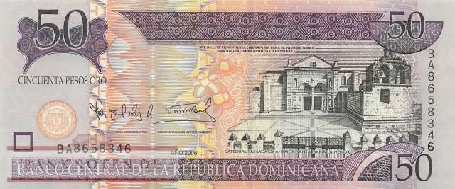 Dominikanische Republik - 50  Pesos Oro (#176a_UNC)