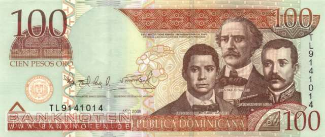 Dominican Republic - 100  Pesos Oro (#177b_UNC)