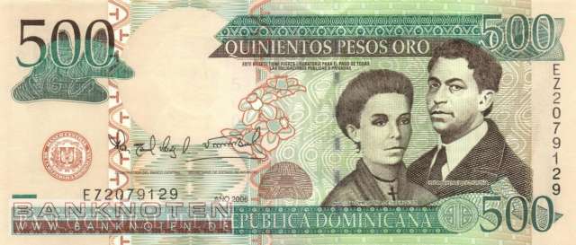 Dominikanische Republik - 500  Pesos Oro (#179a_UNC)