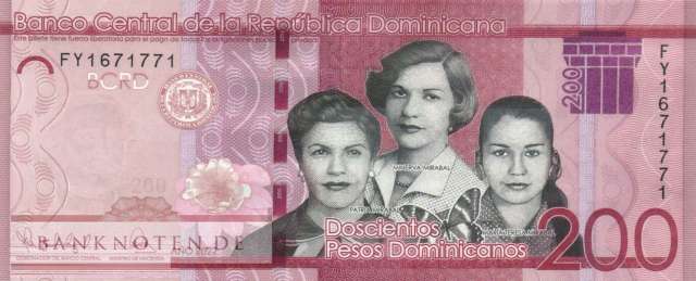 Dominican Republic - 200  Pesos Dominicanos (#191g_UNC)