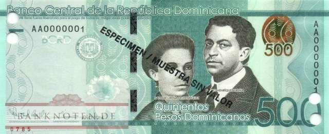 Dominican Republic - 500  Pesos Dominicanos - SPECIMEN (#192aS_UNC)