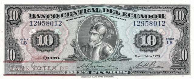 Ecuador - 10  Sucres (#109-LB_UNC)