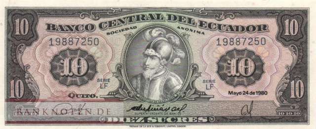 Ecuador - 10  Sucres (#114b-LF-U1_UNC)