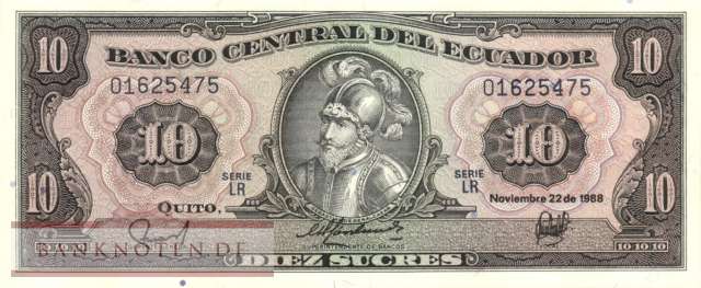 Ecuador - 10  Sucres (#121-LR_UNC)