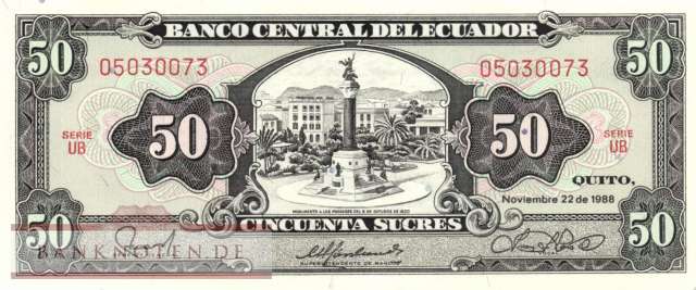 Ecuador - 50  Sucres (#122a-UB_UNC)