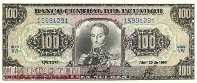 Ecuador - 100  Sucres (#123-VW_UNC)