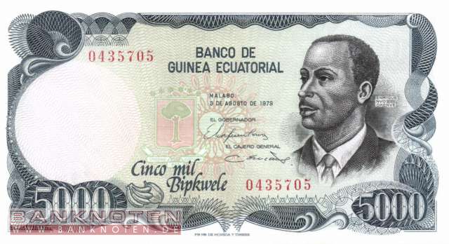 Equatorial Guinea - 5.000  Eukuele (#017_UNC)