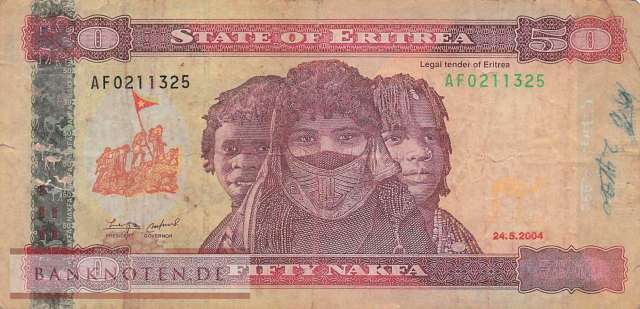 Eritrea - 50  Nakfa (#007_VG)
