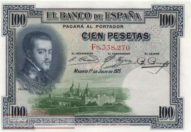 Spain - 100  Pesetas (#069c_AU)