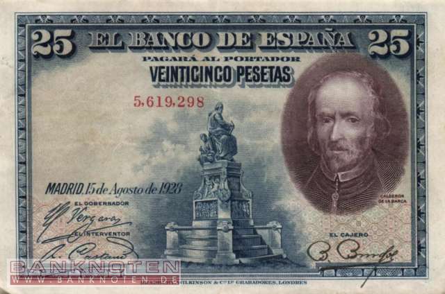 Spanien - 25 Pesetas (#074a_VF)