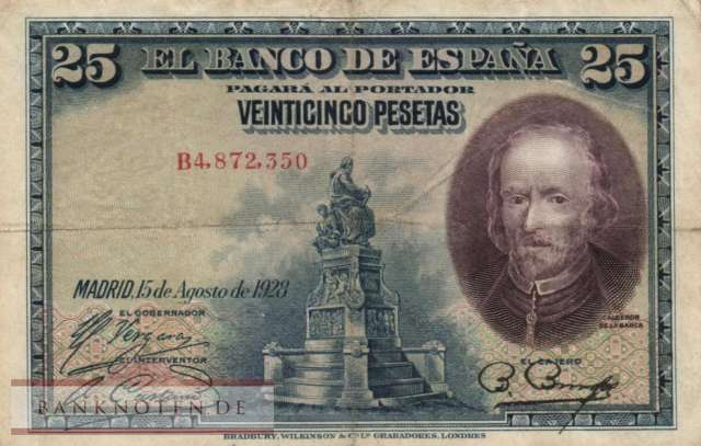 Spanien - 25  Pesetas (#074b_F)