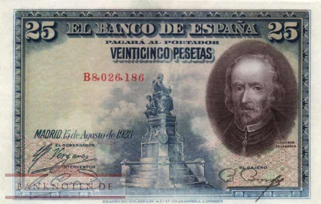 Spanien - 25 Pesetas (#074b_XF)