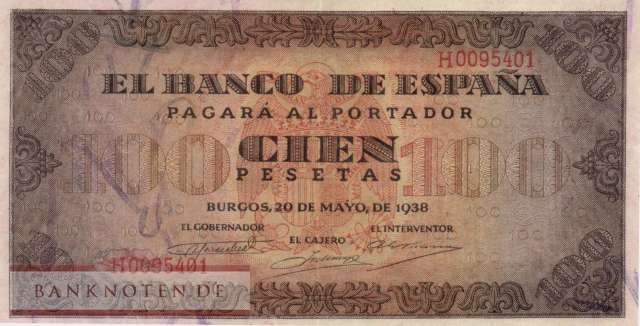 Spanien - 100  Pesetas (#113a_XF)