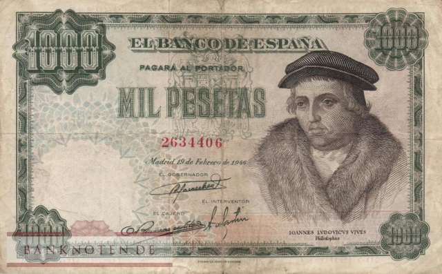Spanien - 1.000  Pesetas (#133a_VG)