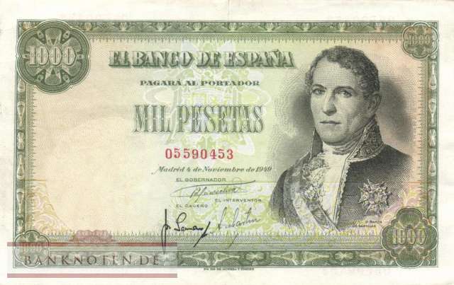 Spanien - 1.000  Pesetas (#138a_F)