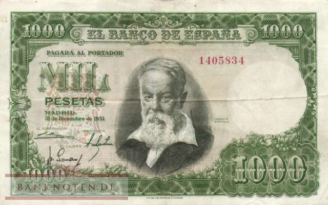 Spain - 1.000  Pesetas (#143a_VF)