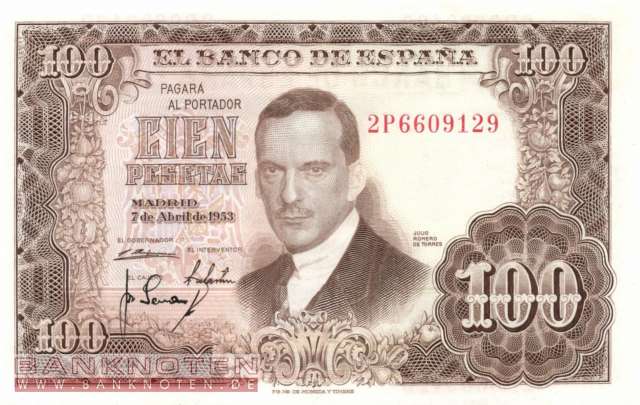 Spanien - 100  Pesetas (#145a_UNC)