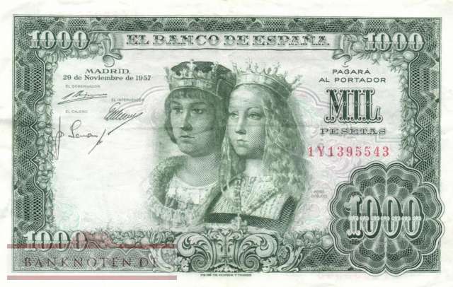 Spanien - 1.000  Pesetas (#149a_VF)