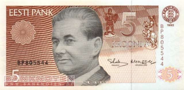 Estland - 5  Krooni (#071b_UNC)
