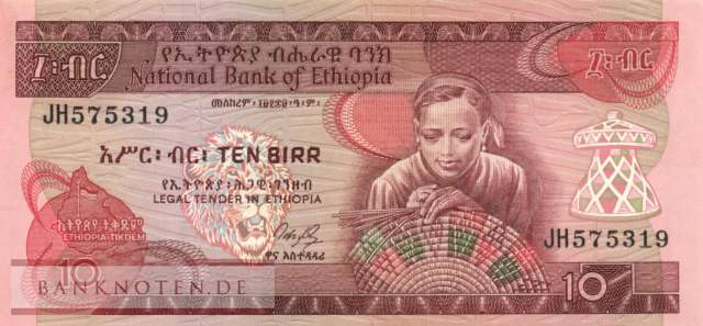Ethiopia - 10  Birr (#038_AU)