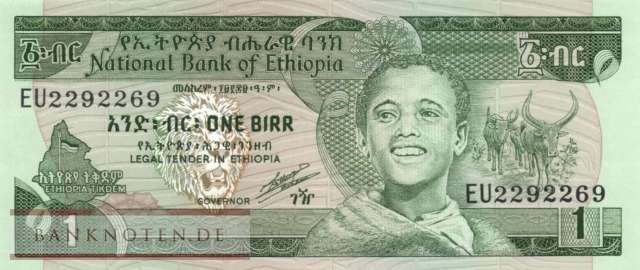 Ethiopia - 1  Birr (#041b_UNC)