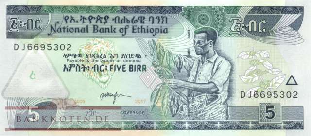 Ethiopia - 5  Birr (#047h_UNC)