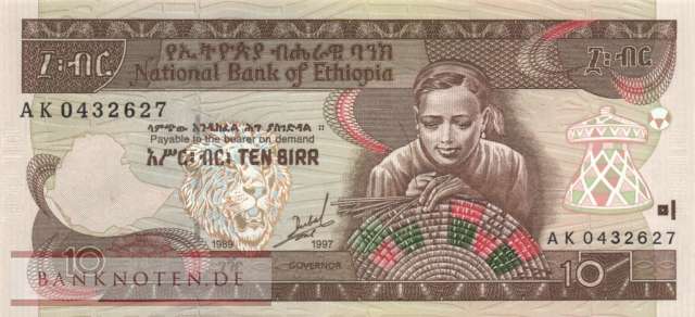 Äthiopien - 10  Birr (#048a_UNC)