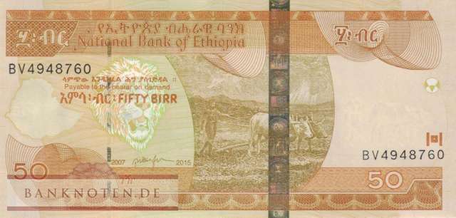Ethiopia - 50  Birr (#051g_UNC)