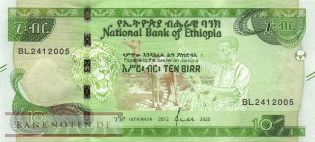 Ethiopia - 10  Birr (#053a_UNC)