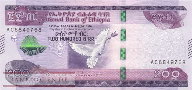 Ethiopia - 200  Birr (#056a_UNC)