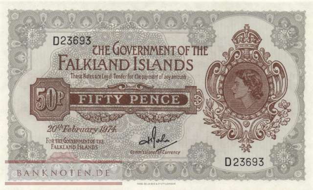 Falkland Inseln - 50  Pence (#010b_UNC)