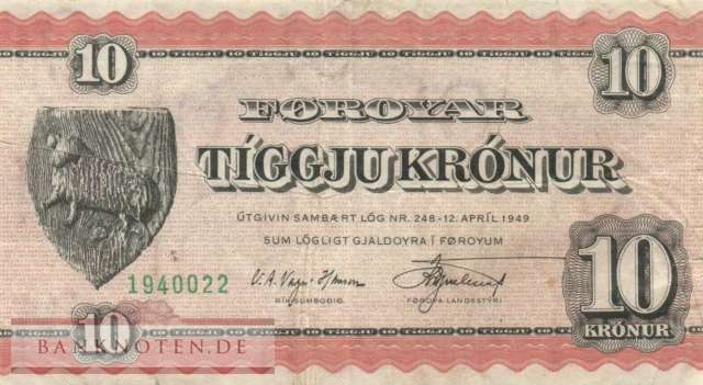 Faroe Islands - 10  Kroner (#015b_F)
