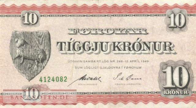 Faroe Islands - 10  Kroner (#015c_VF)