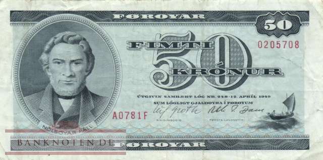 Faroe Islands - 50  Krónur (#020a_F)