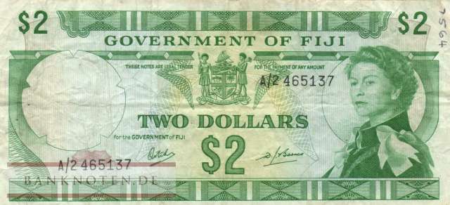 Fiji - 2  Dollars (#060a_VG)