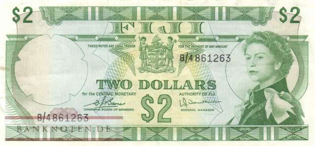 Fiji - 2  Dollars (#072c_VF)