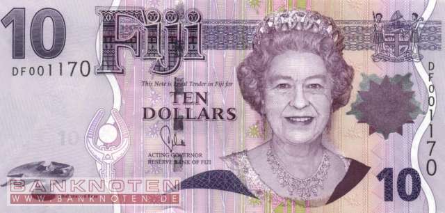 Fidschi Inseln - 10  Dollars (#111b_UNC)