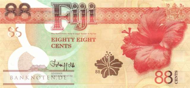 Fiji - 88  Cents - prefix DC (#123-4_UNC)