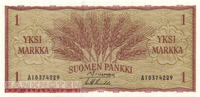 Finland - 1  Markkaa (#098a-16_UNC)
