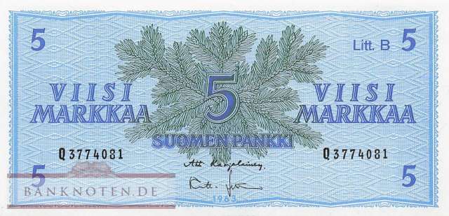 Finland - 5  Markkaa (#106Aa-7_UNC)