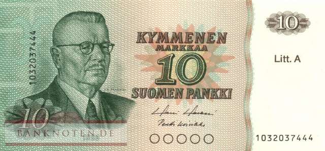 Finnland - 10  Markkaa (#112a-U9_UNC)