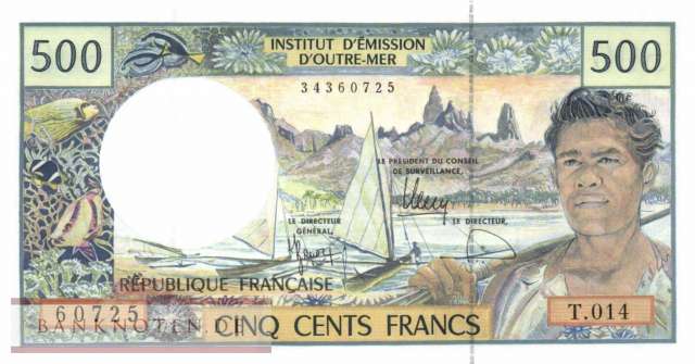 French Pacific Territories - 500  Francs (#001g_UNC)