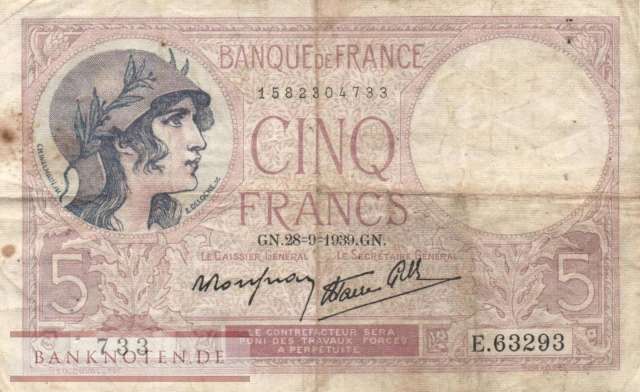France - 5  Francs (#083-39_F)