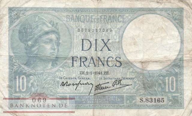 Frankreich - 10  Francs (#084-41_F)