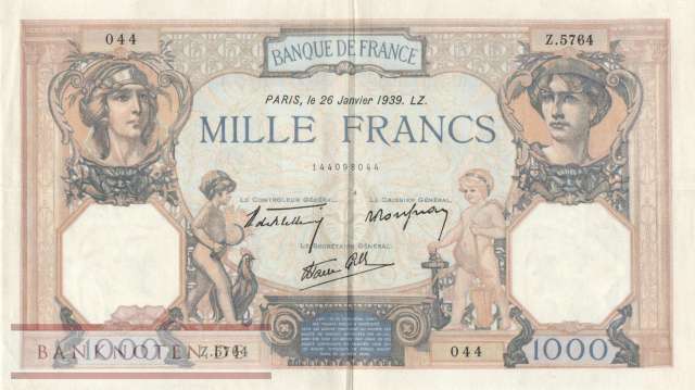 France - 1.000  Francs (#090c-39_F)